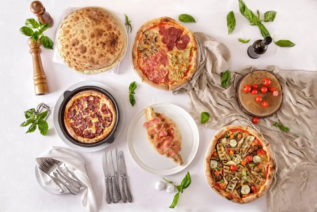 A selection of italian food and pizza