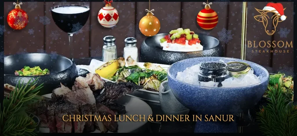 A Christmas lunch and dinner in Sanur