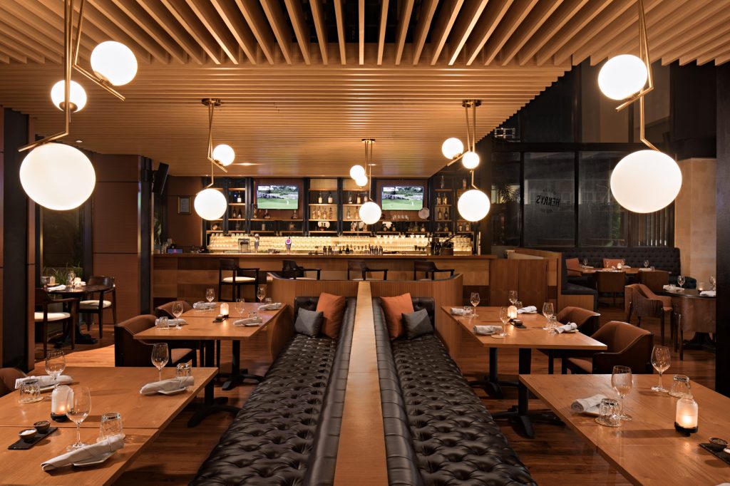 The interior of Henry’s Steakhouse in Bali