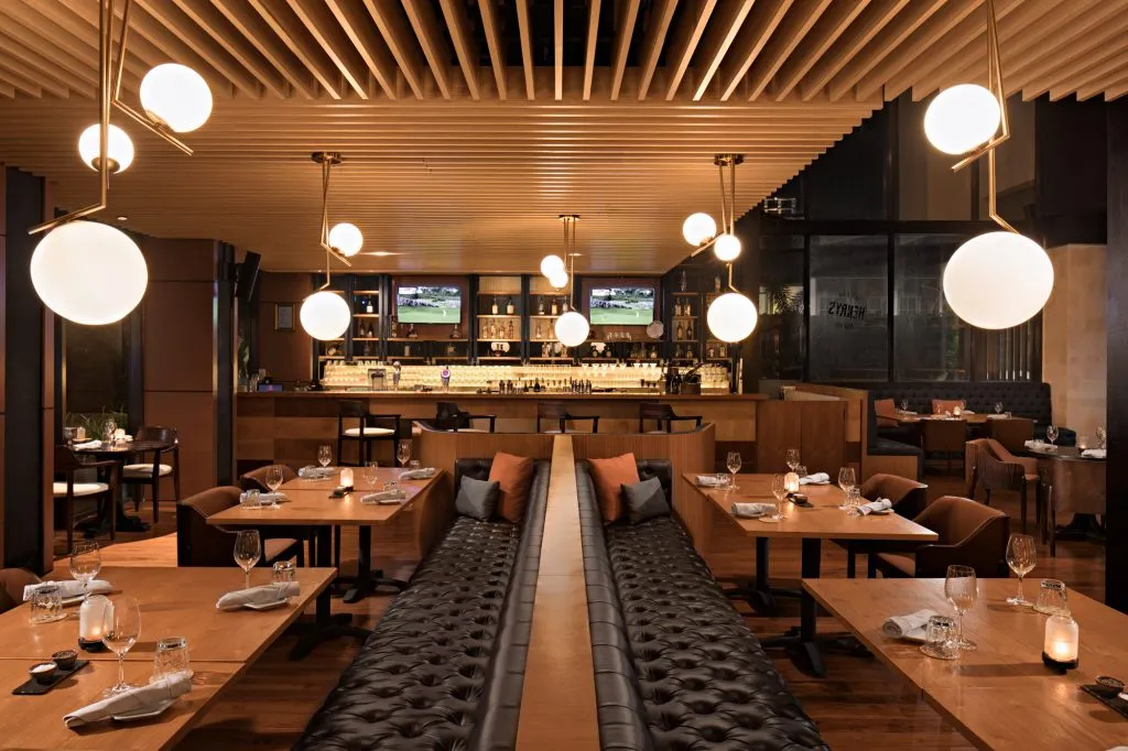 The interior of Henryβs Steakhouse in Bali