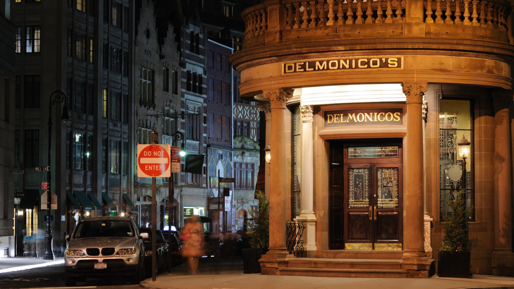 The exterior of Delmonico’s in New York