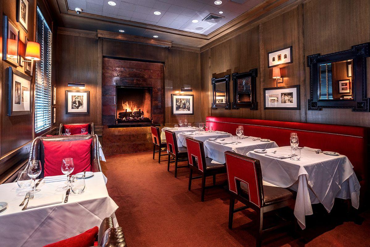 The interior of a chophouse