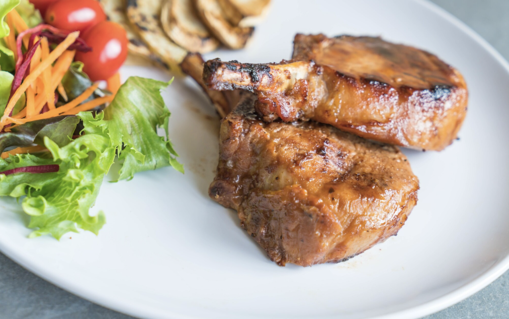 pork chops main at a steakhouse
