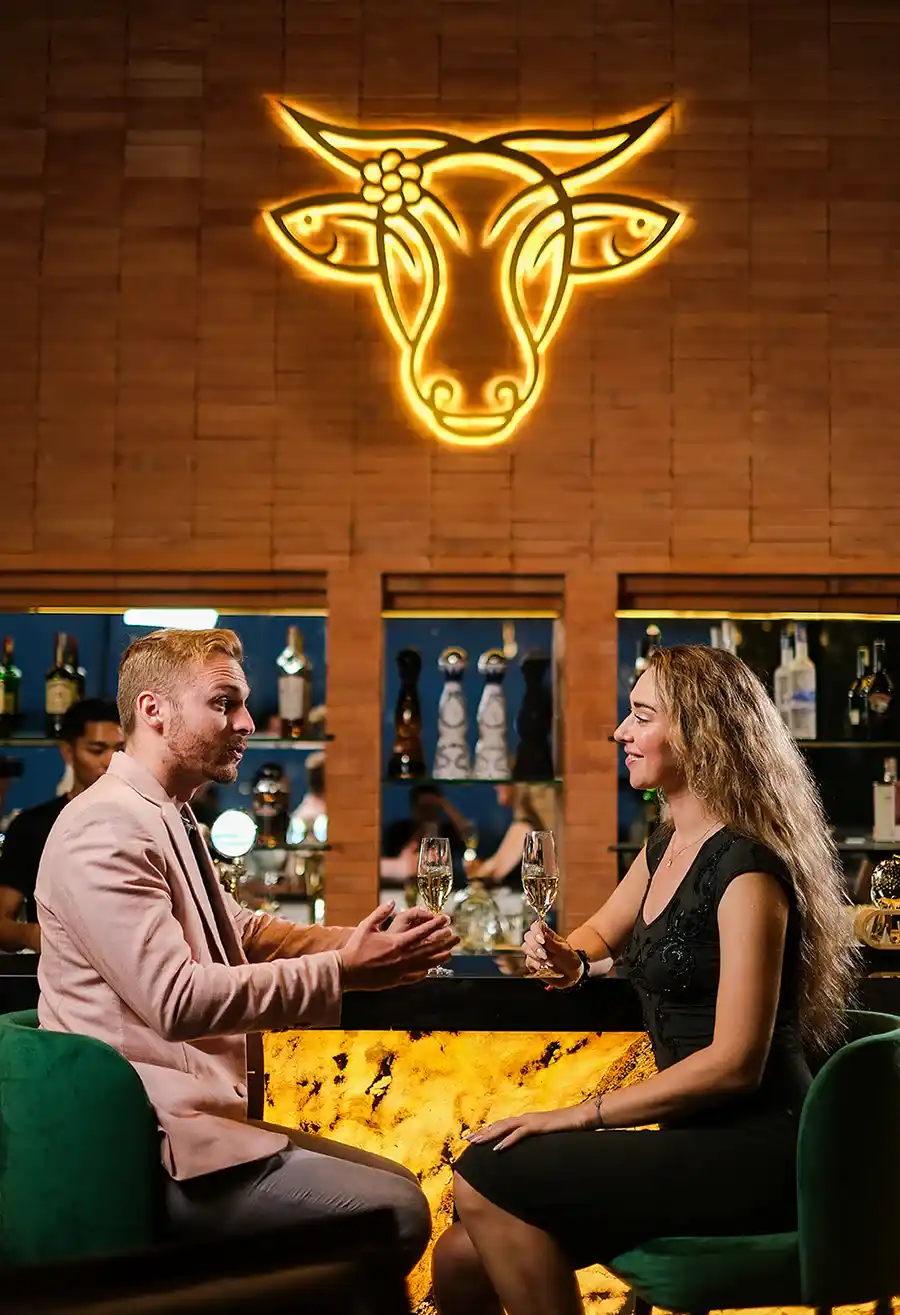 Guest Couple in Bar - Blossom Steakhouse